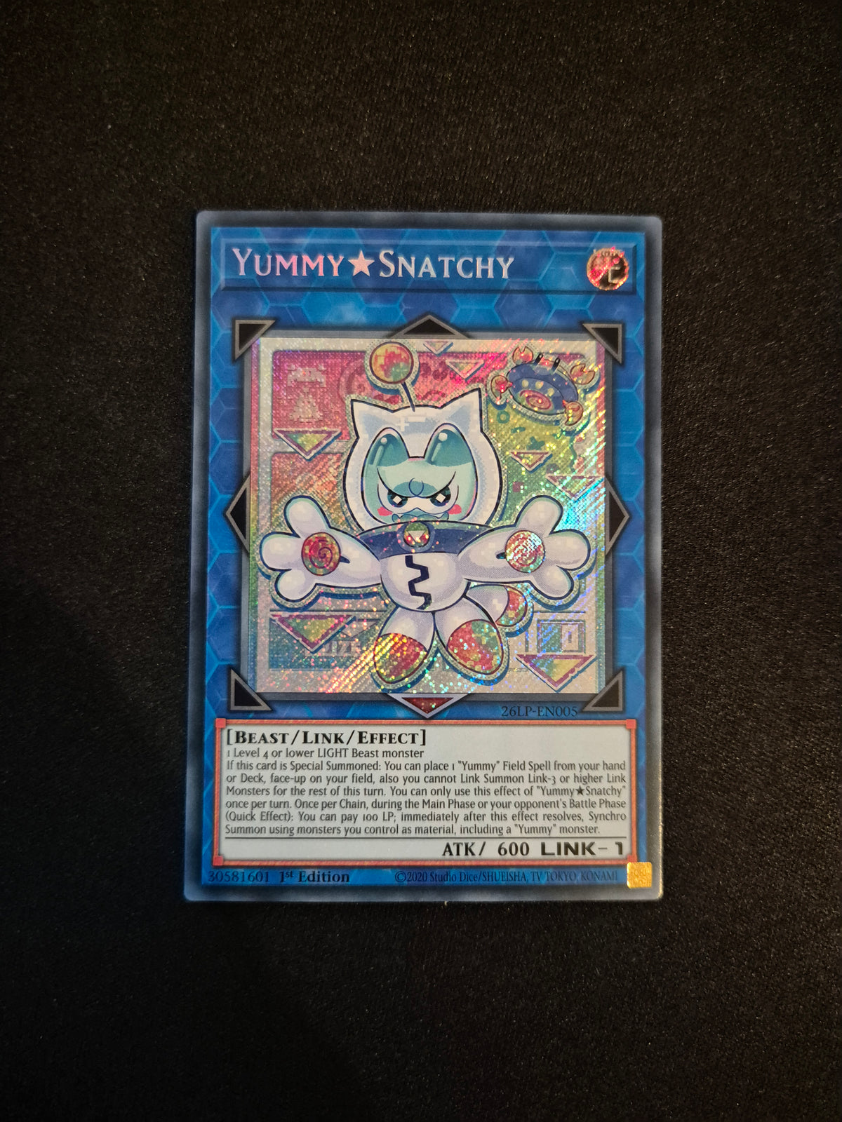 Carte Yu-Gi-Oh! Yummy Snatchy Secret Rare 26LP-EN005
