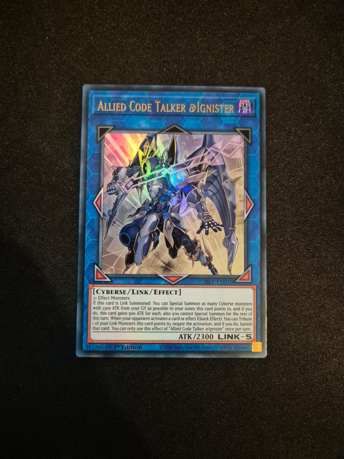Carte Yu-Gi-Oh! Allied Code Talker @Ignister Ultra Rare 26LP-EN019