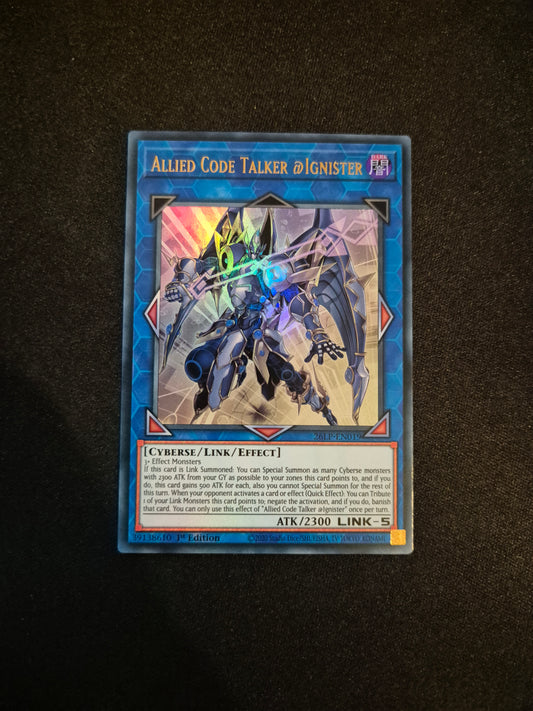 Carte Yu-Gi-Oh! Allied Code Talker @Ignister Ultra Rare 26LP-EN019