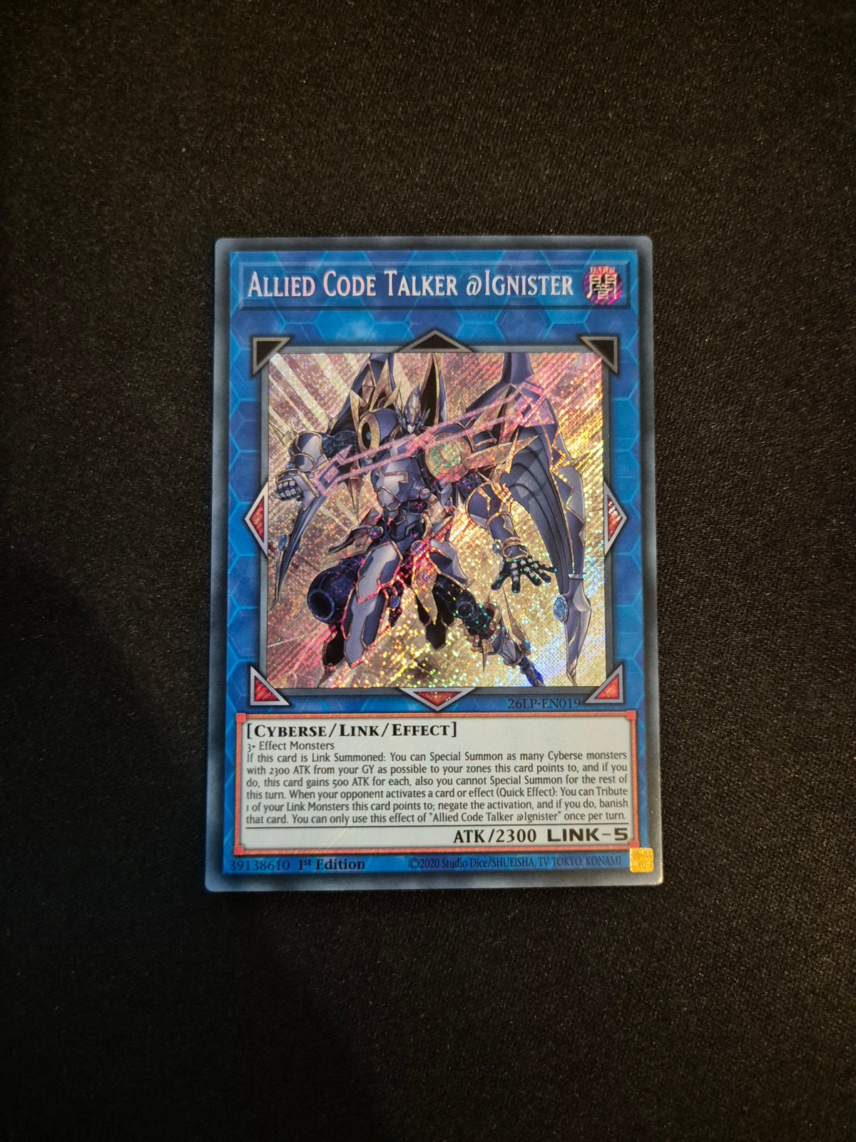 Carte Yu-Gi-Oh! Allied Code Talker @Ignister Secret Rare 26LP-EN019
