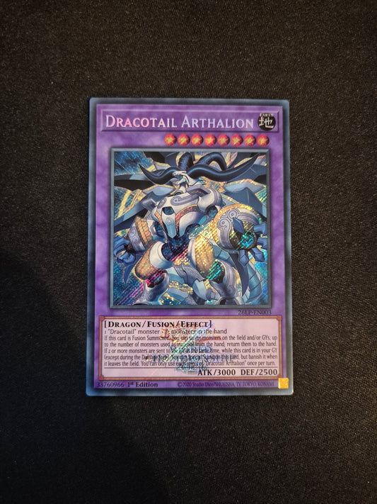 Carte Yu-Gi-Oh! Dracotail Arthalion Emblazoned Secret Rare 26LP-EN003