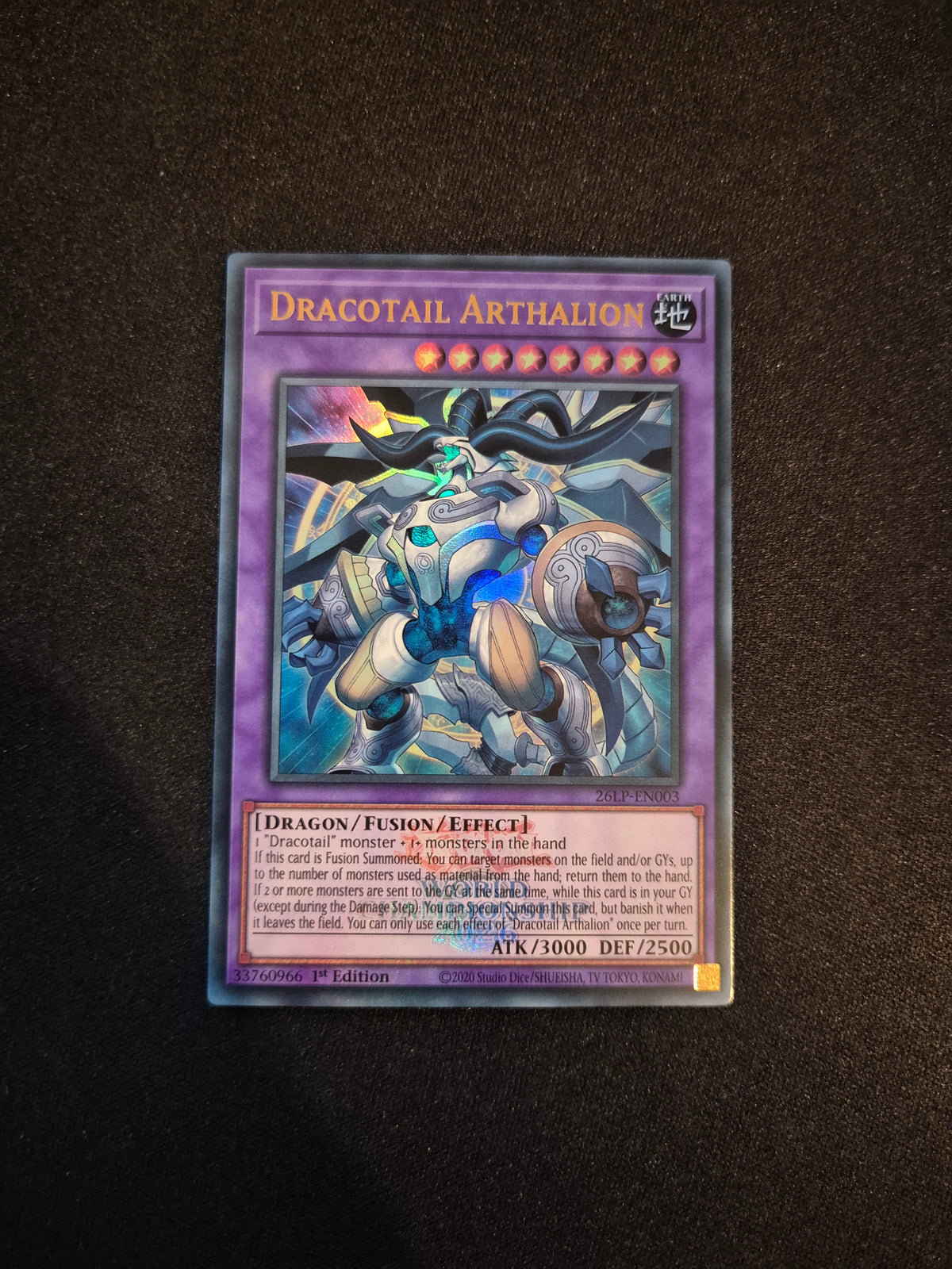 Carte Yu-Gi-Oh! Dracotail Arthalion Emblazoned Ultra Rare 26LP-EN003