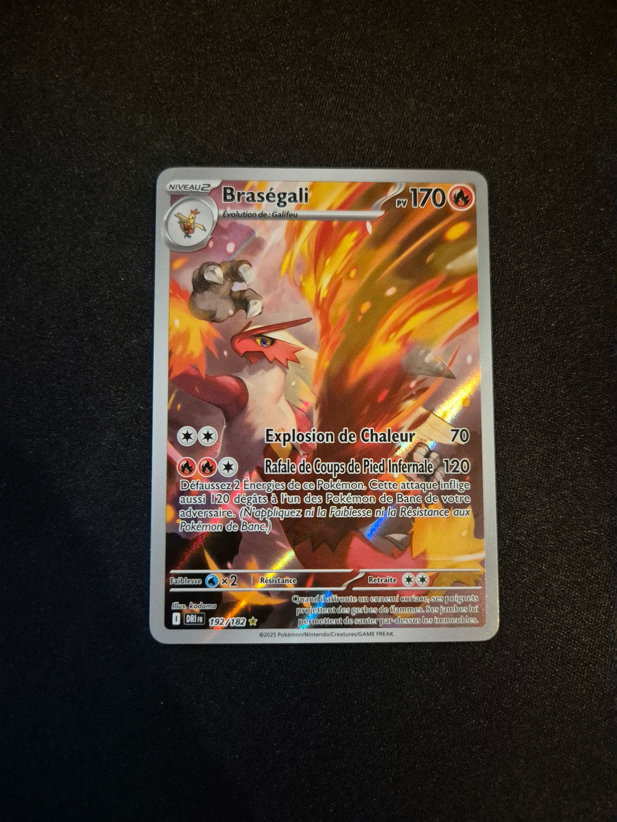 Carte Pokémon Braségali Art Rare AR 192/182 EV10 Rivalités Destinées