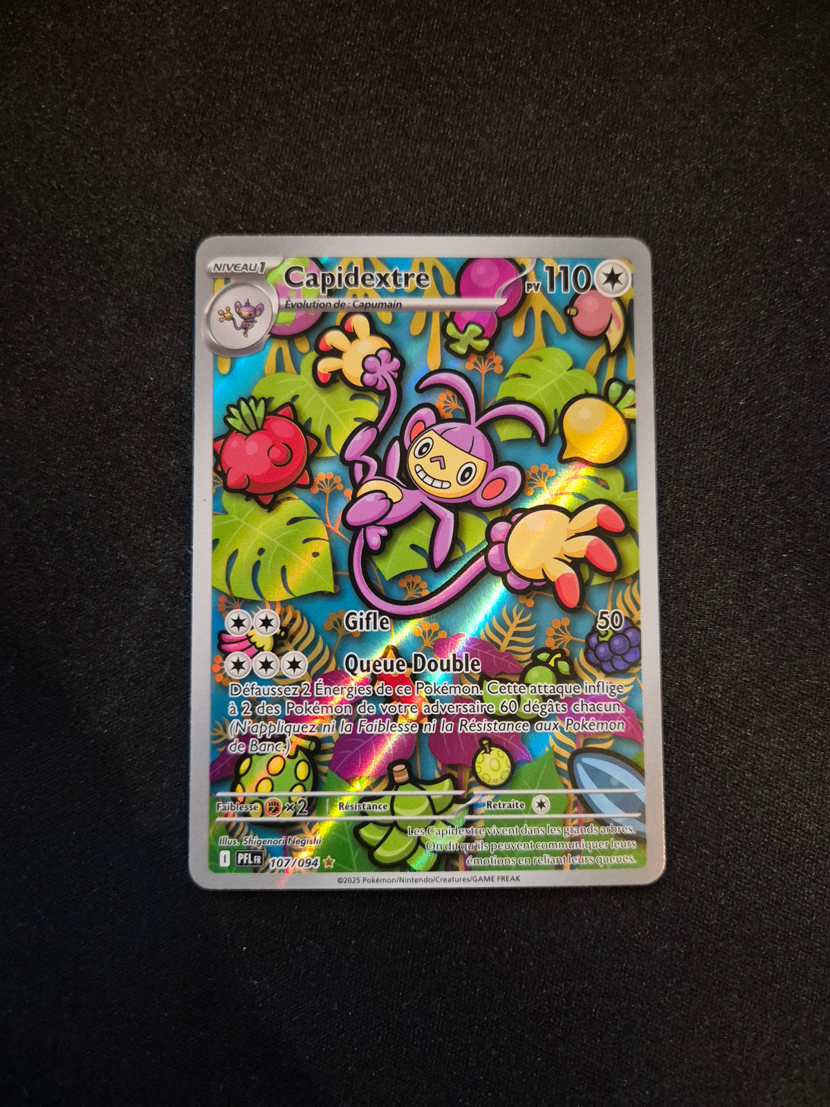 Carte Pokémon Capidextre Art Rare AR 107/094 ME02 Flammes Fantasmagoriques