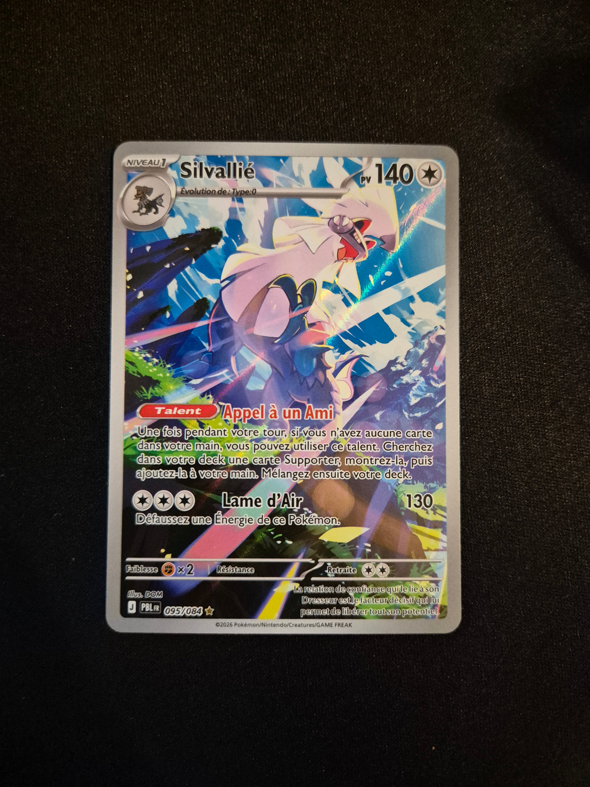 Carte Pokémon Silvallié Art Rare 095/084 ME05 Nuit Noire