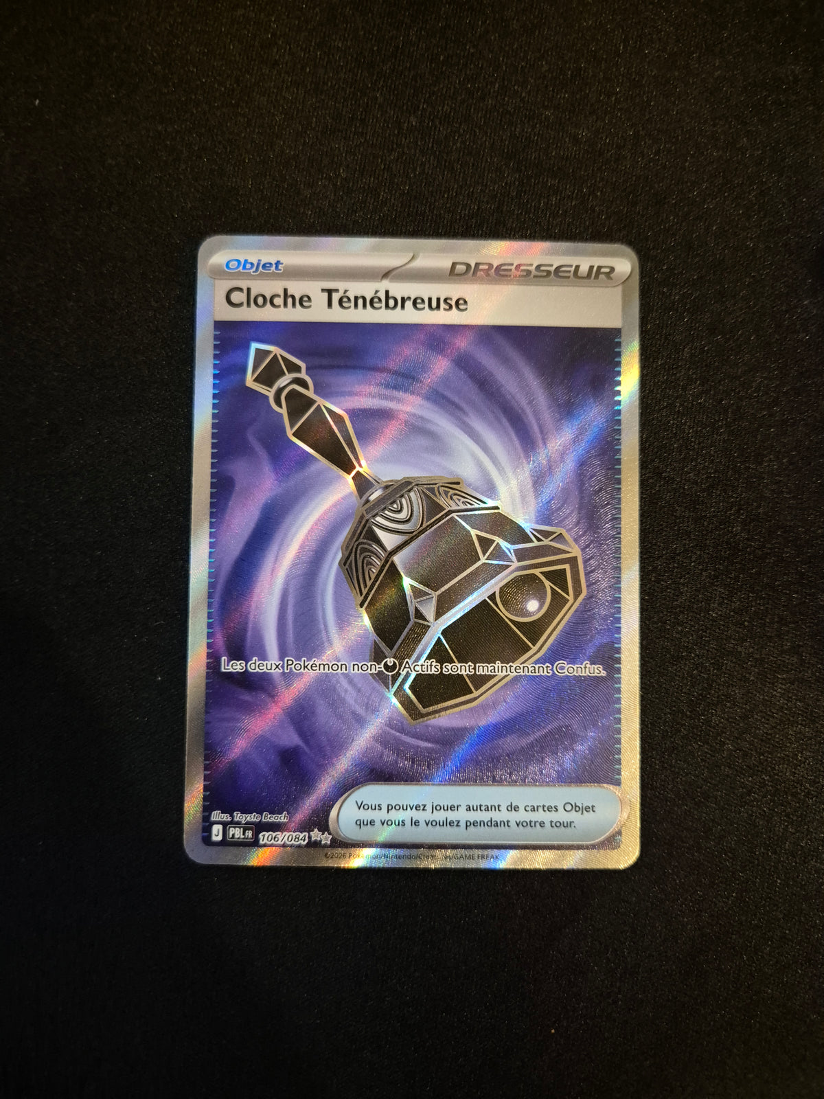 Carte Pokémon Cloche Ténébreuse Full Art 106/084 ME05 Nuit Noire