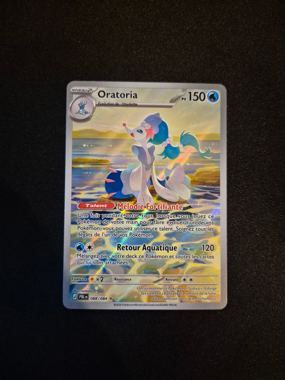 Carte Pokémon Oratoria Art Rare AR 088/084 ME05 Nuit Noire