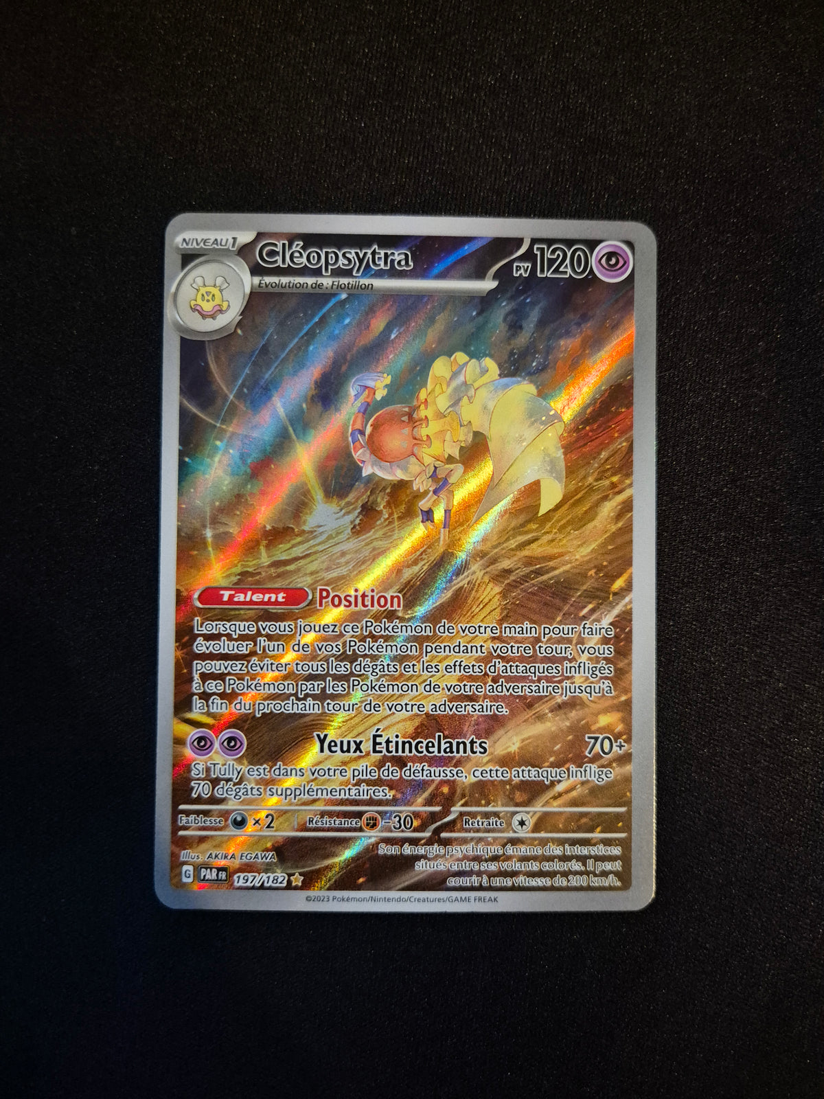 Carte Pokémon Cléopsytra Art Rare AR 197/182 EV04 Faille Paradoxe