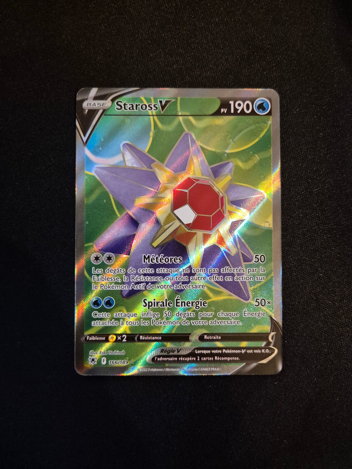 Carte Pokémon Staross V Full Art 166/189 EB10 Astres Radieux
