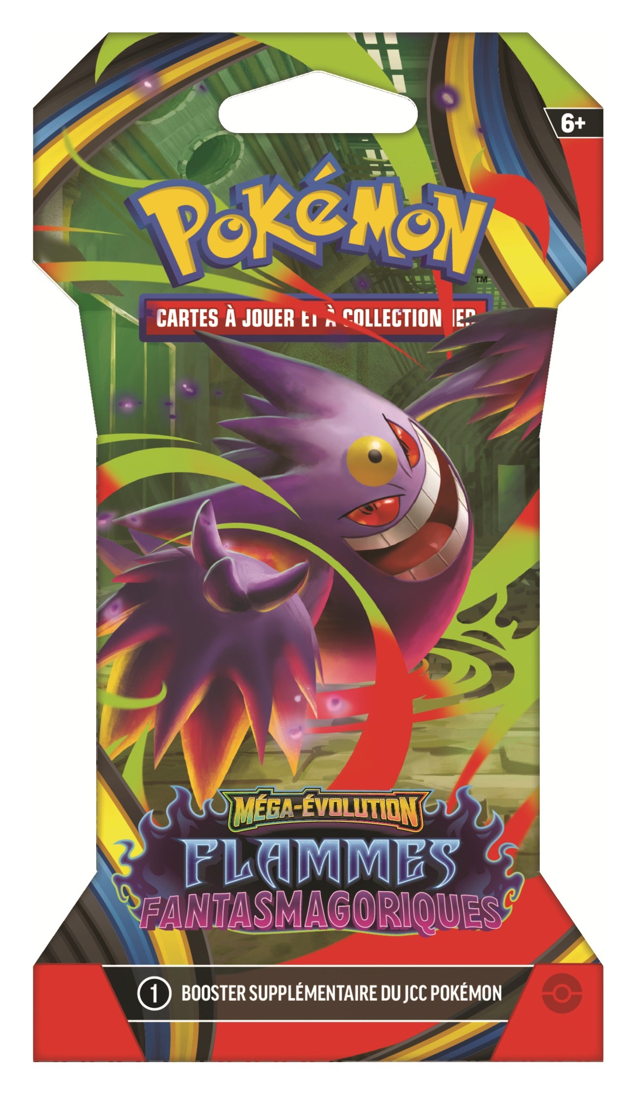 Pokémon JCC  Pack de Booster cartonné ME02 Flammes Fantasmagoriques (1 Booster aléatoire) - FR