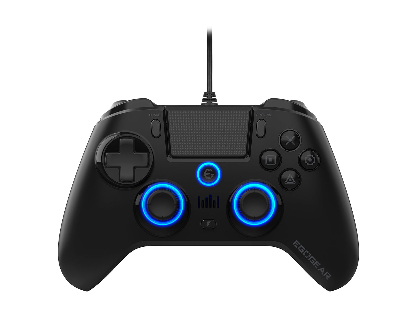 EgoGear Manette filaire SC10 noire pour PS4, PS3 et PC