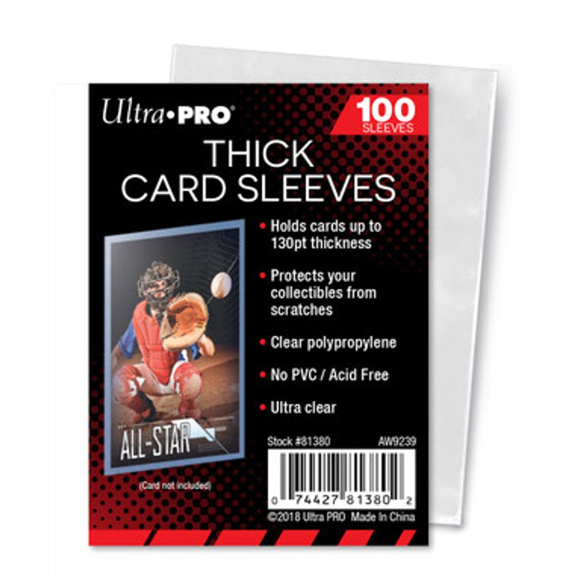 Ultra Pro Card Sleeves For Thick Cards (cartes épaisses) - Paquet de 100