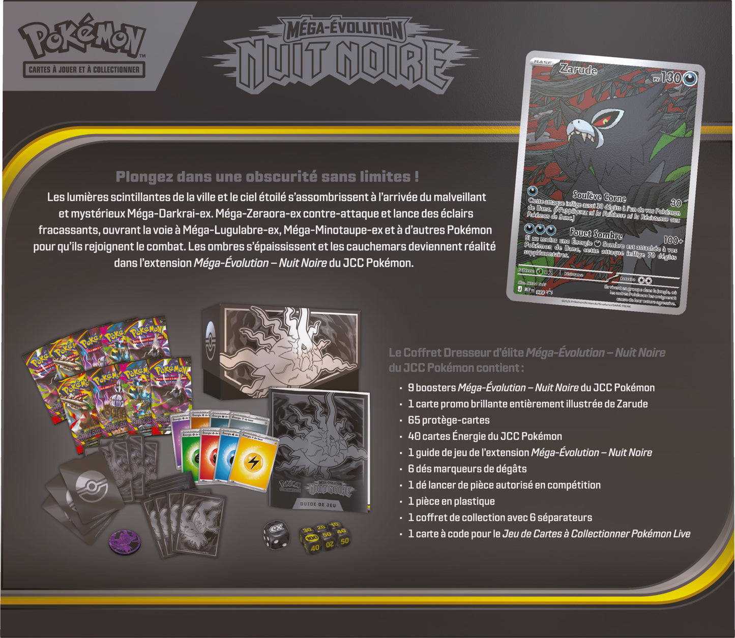 Pokémon JCC : ETB Coffret Dresseur d'Élite ME05 Méga-Évolution Nuit Noire - FR