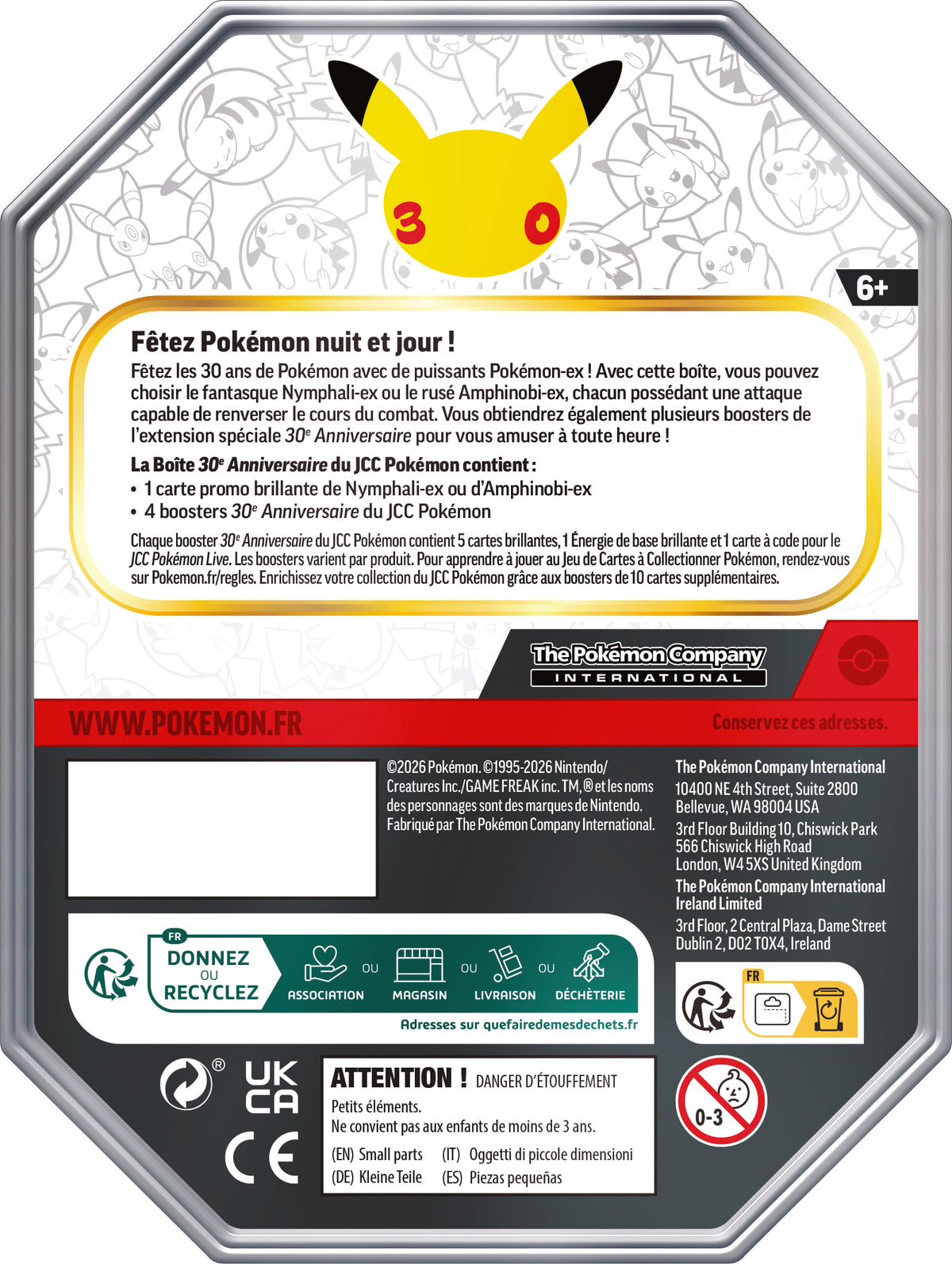 Pokémon JCC : Pokébox 30 ans Nymphali-Ex