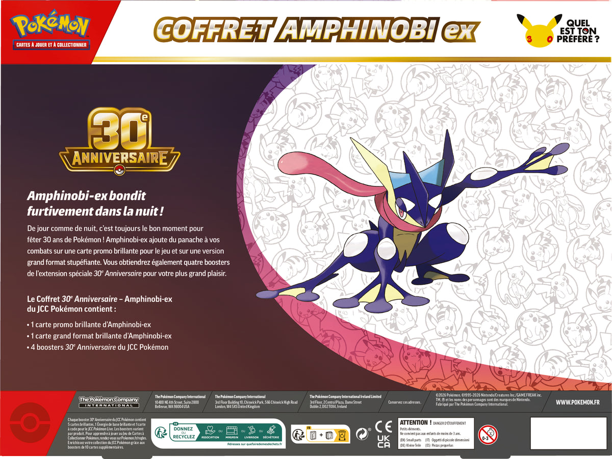 Pokémon JCC : Coffret 30 ans Amphinobi-EX - FR