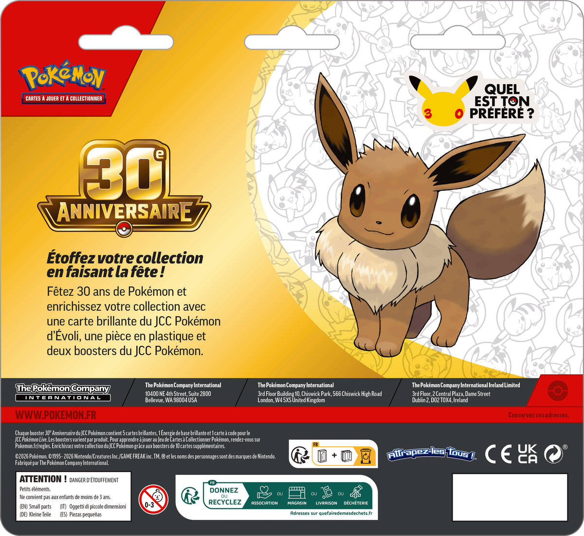 Pokémon JCC : Duo pack 30 ans Évoli - FR