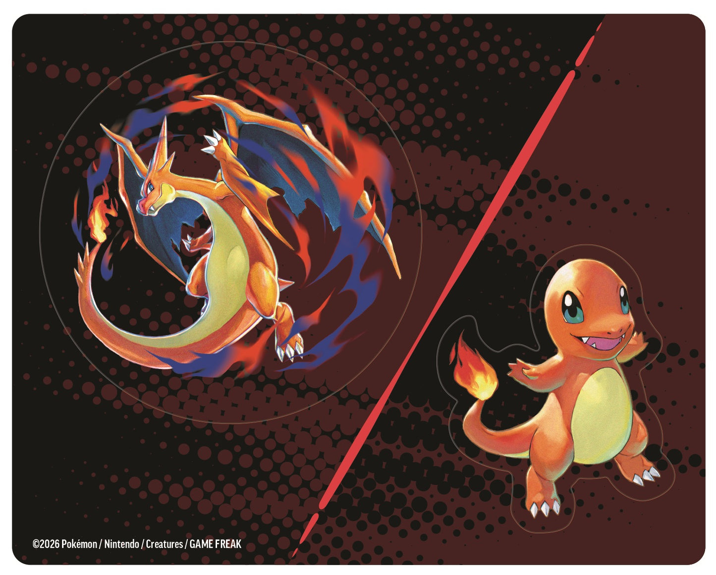 Pokémon JCC Tripack Collection autocollant réajustable Méga-Évolution ME2.5 Héros Transcendants Salamèche FR