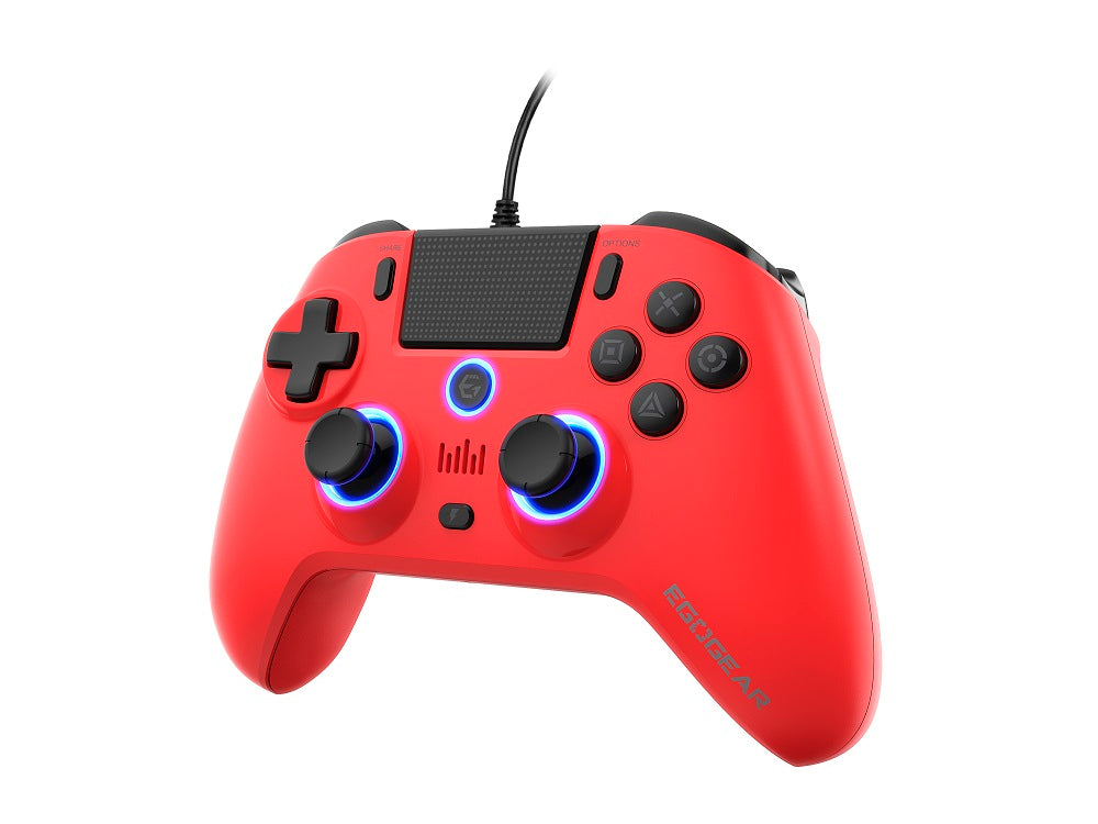 EgoGear Manette filaire SC10 rouge pour PS4, PS3 et PC