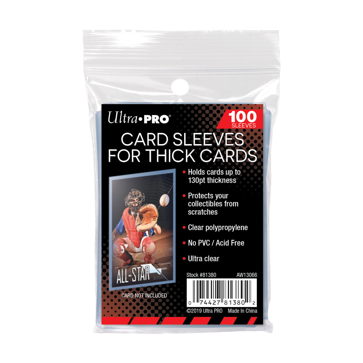 Ultra Pro Card Sleeves For Thick Cards (cartes épaisses) - Paquet de 100