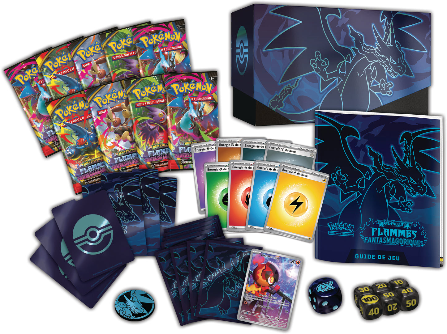 Pokémon JCC : ETB Coffret Dresseur d'Élite ME02 Méga-Évolution Flammes Fantasmagoriques FR