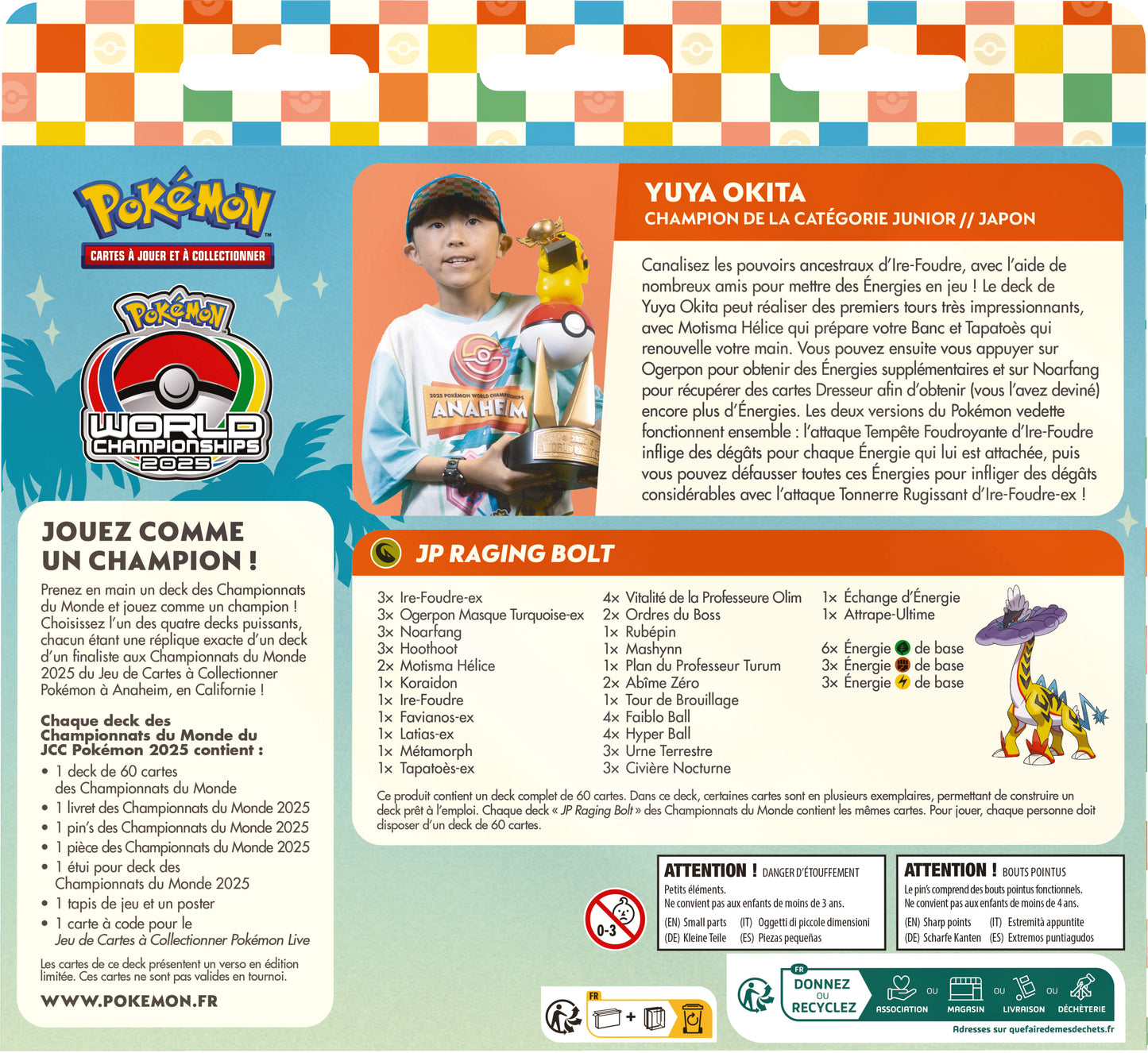 Pokémon JCC : Decks des Championnats du Monde 2025 - FR (1x deck aléatoire)