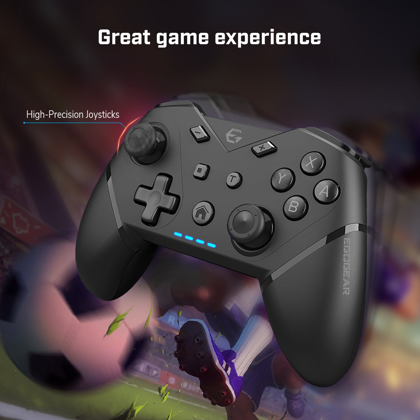 EgoGear  Manette sans fil Bluetooth SC20 Noire pour Nintendo Switch, Switch OLED, PS3 et PC