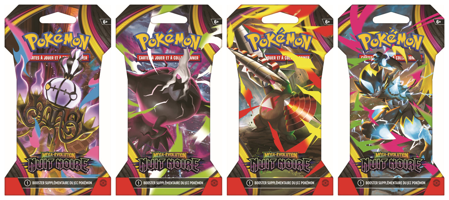 Pokémon JCC Pack de Booster cartonné ME05 Nuit Noire (1 Booster aléatoire) - FR