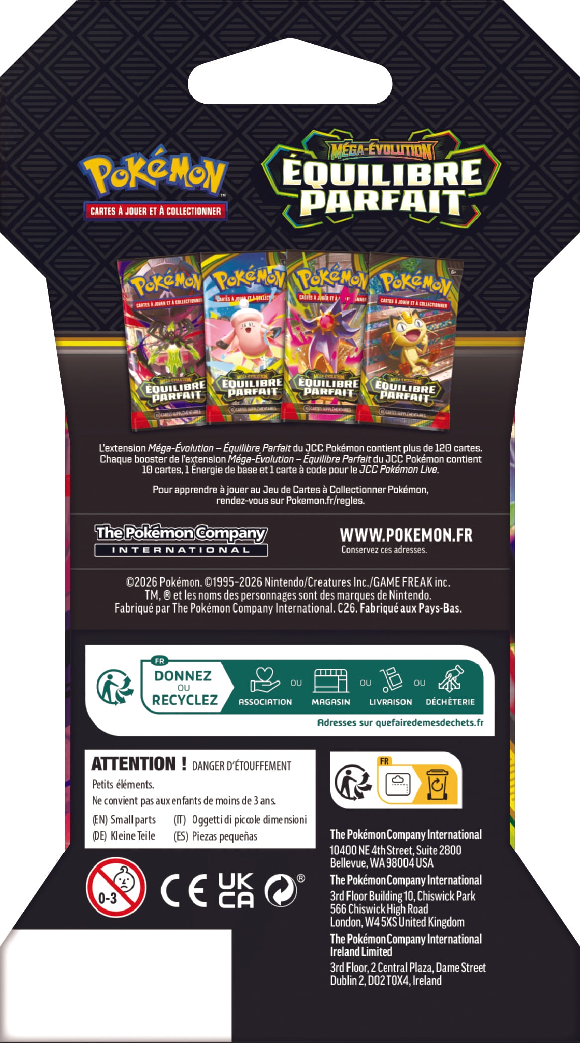 PRÉCOMMANDE - Pokémon JCC : Booster Cartonné ME03 Méga-Évolution Équilibre Parfait (1x Booster aléatoire) - FR