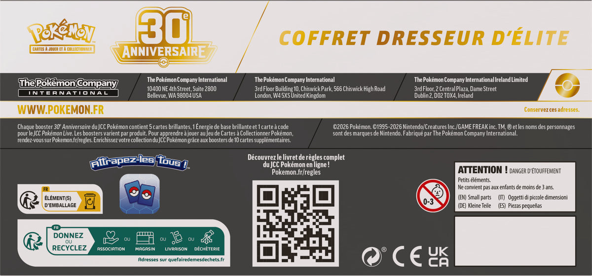 Pokémon JCC : ETB Coffret Dresseur d'Élite 30 ans - FR