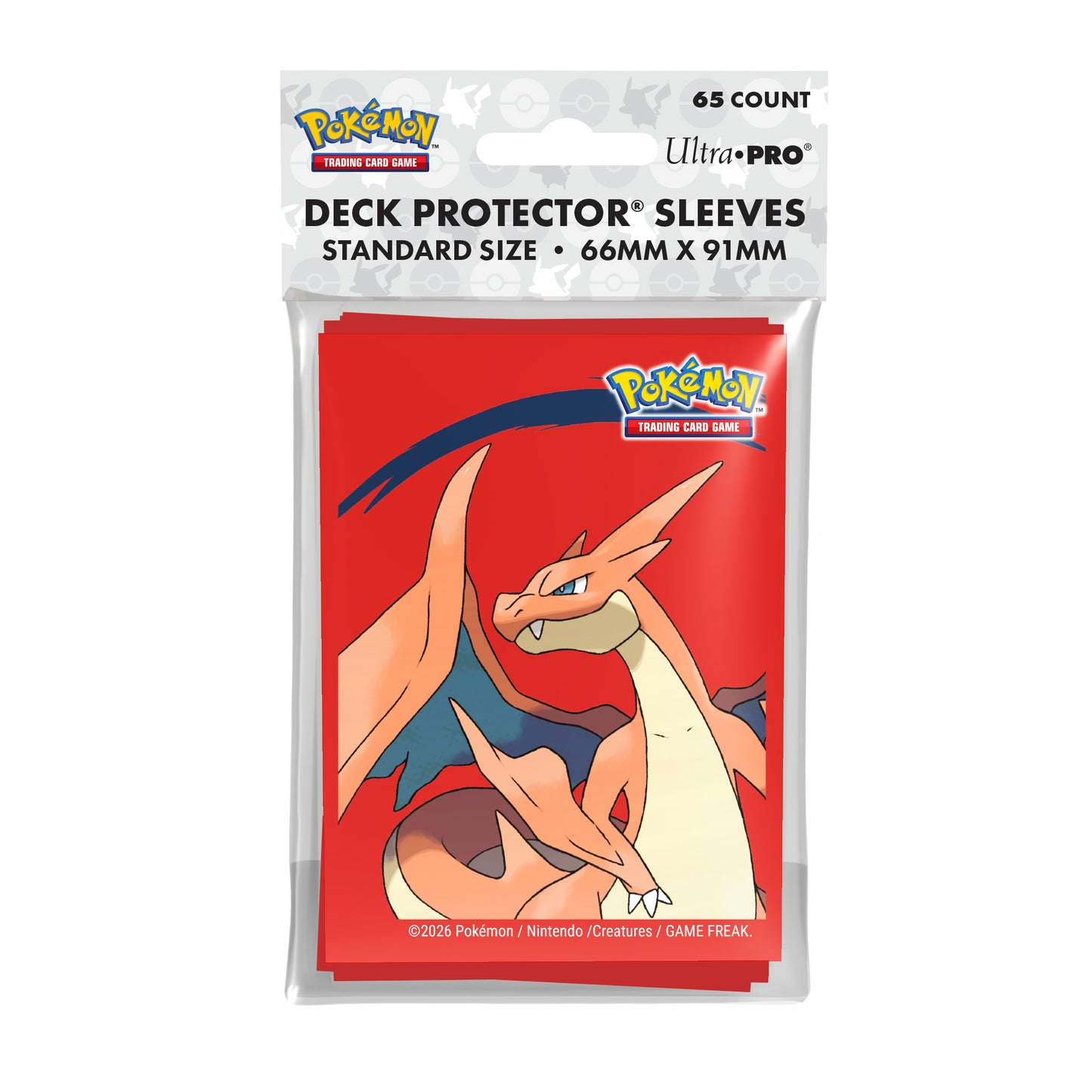Ultra Pro : Pokémon JCC : Pochettes de protection Méga-Dracaufeu Y 65 pcs (66 x 91 mm)
