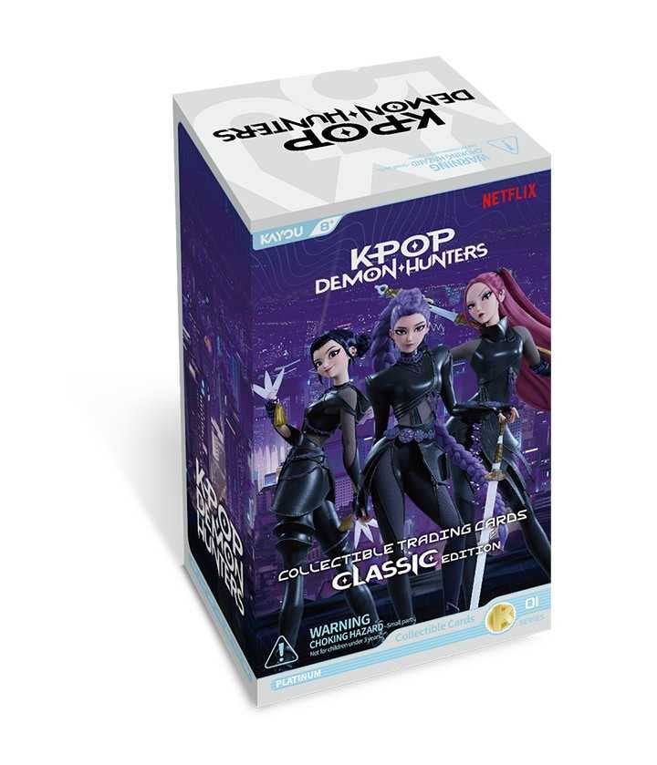 K-Pop Demon Hunters Collectible Trading Cards Classic Edition : Display de 12 boosters Platinum Série B1 - UK