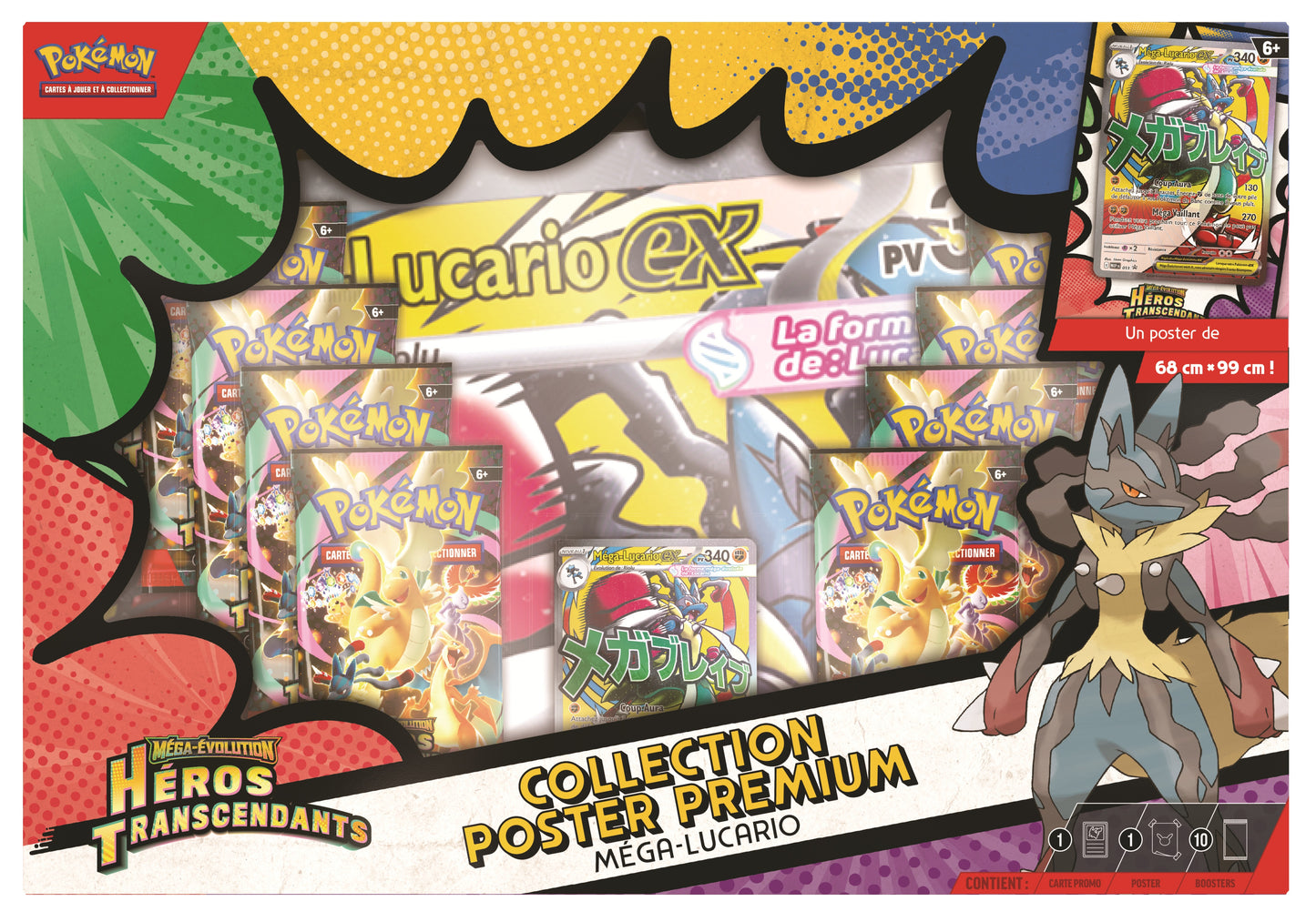 PRÉCOMMANDE - Pokémon JCC : Collection Poster Premium Méga-Évolution - ME2.5 Héros Transcendants (1x Boite aléatoire)- FR