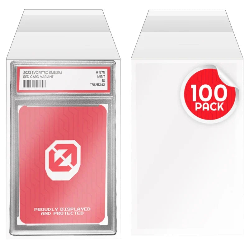 EVORETRO Sleeves pour cartes gradées - Paquet de 100