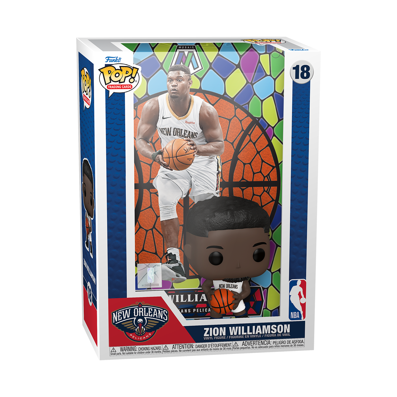 Figurine Funko Pop NBA - POP Trading Cards N° 18 - Zion Williamson (Mosaic)