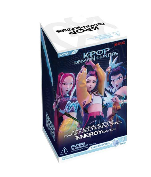 K-Pop Demon Hunters Collectible Trading Cards Energy Edition : Display de 12 boosters métallisés Série B1 - UK