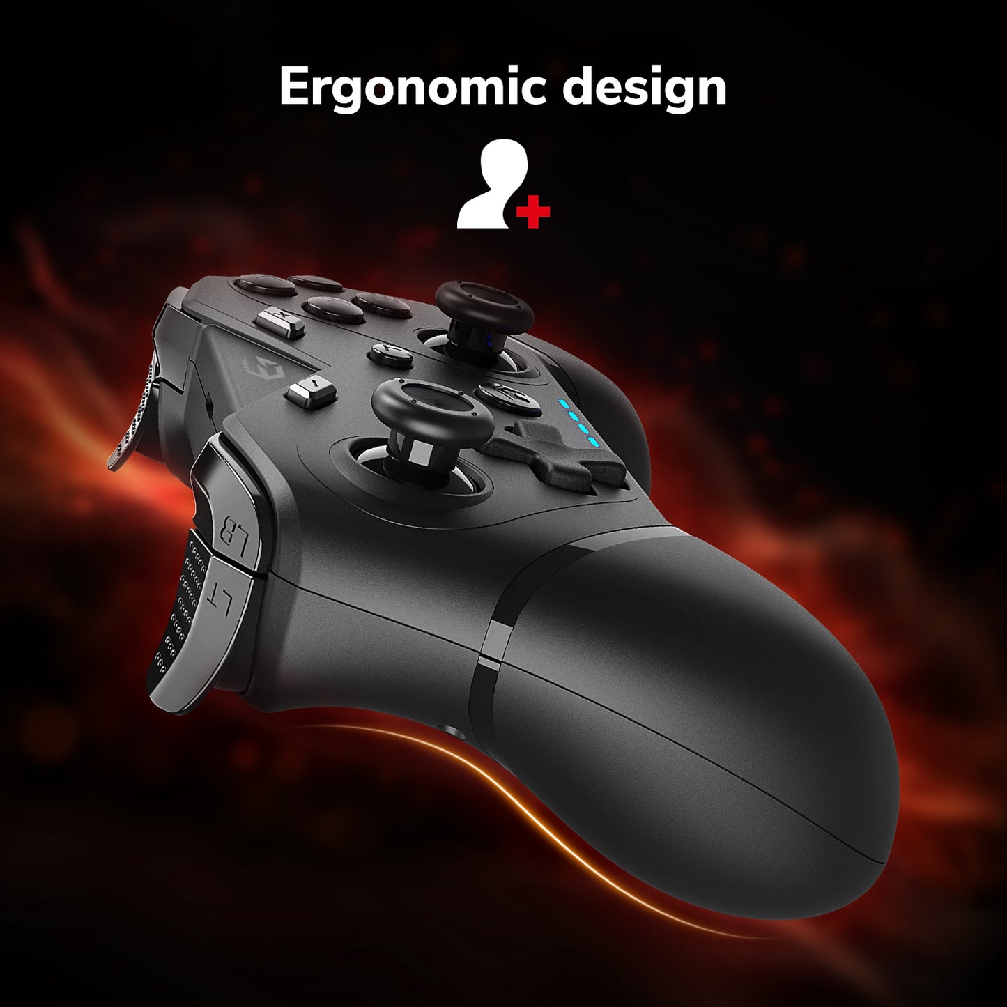 EgoGear  Manette sans fil Bluetooth SC20 Noire pour Nintendo Switch, Switch OLED, PS3 et PC