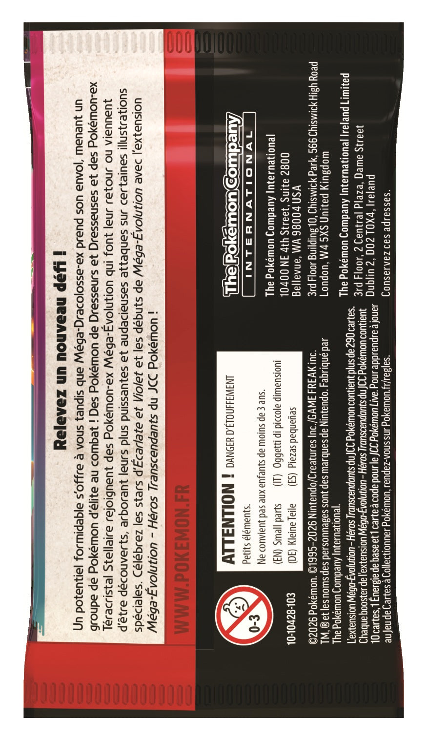 Pokémon JCC Pack de 2 boosters Méga-Évolution ME2.5 Héros Transcendants Dodoala d’Okuba  FR