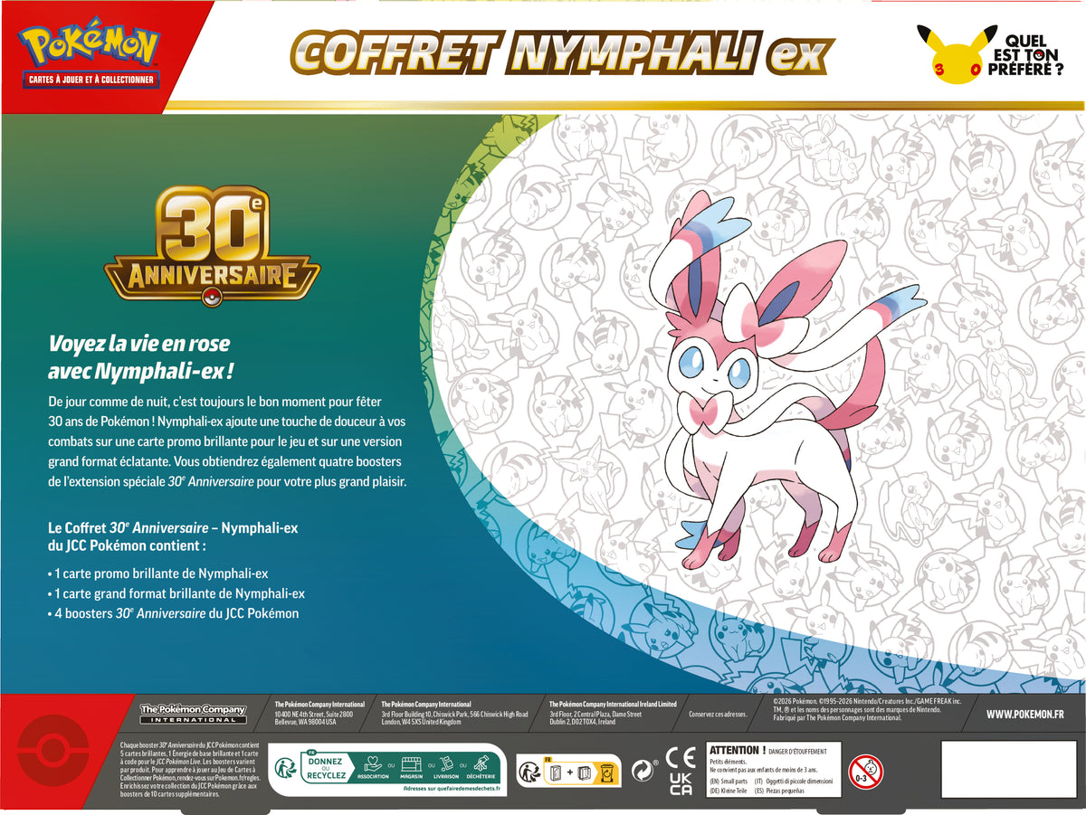 Pokémon JCC : Coffret 30 ans Nymphali-EX - FR