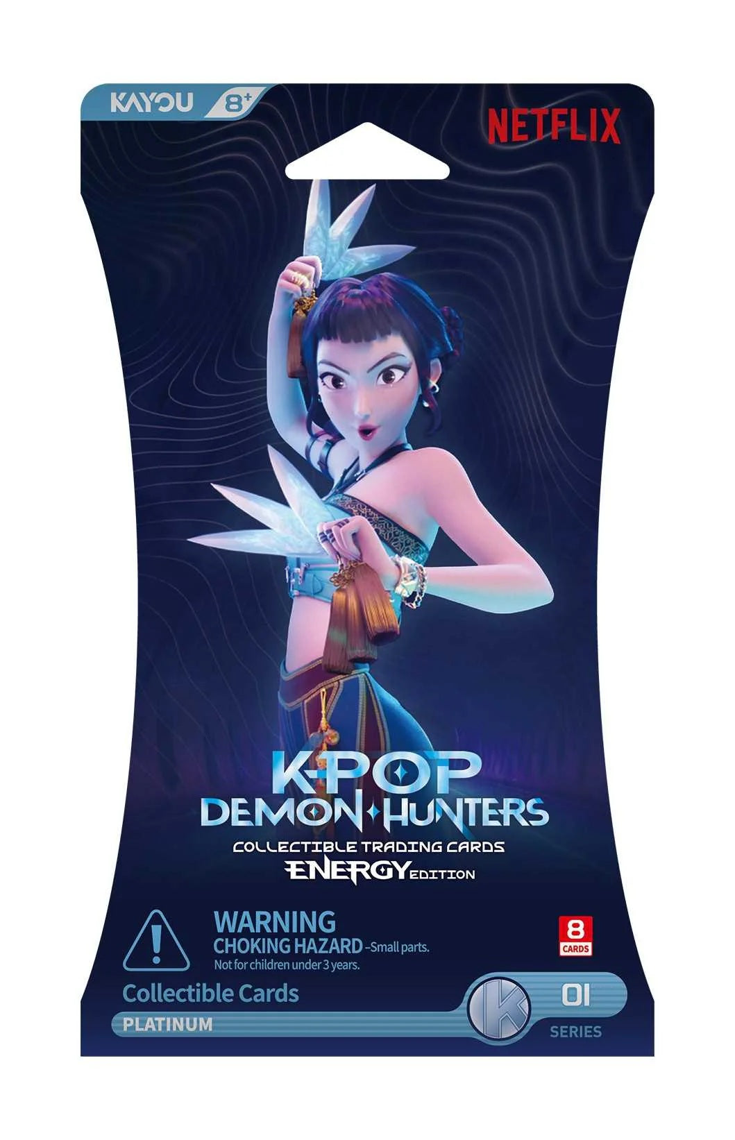 K-Pop Demon Hunters Collectible Trading Cards Energy Edition : Display de 12 boosters Platinum Série A1 - UK