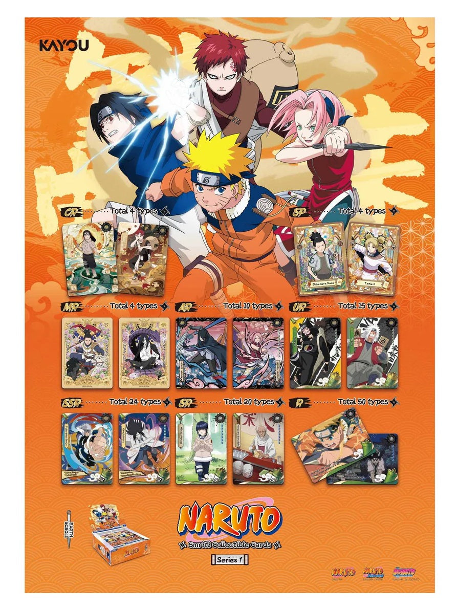 Naruto Smriti Collectible Cards Earth Scroll 001A-EMEA : Display de 24 boosters cartonnés - UK