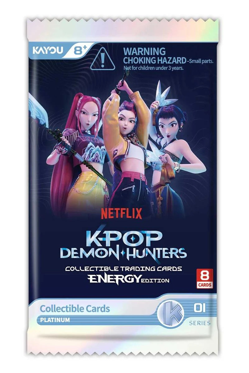 K-Pop Demon Hunters Collectible Trading Cards Energy Edition : Display de 12 boosters métallisés Série B1 - UK