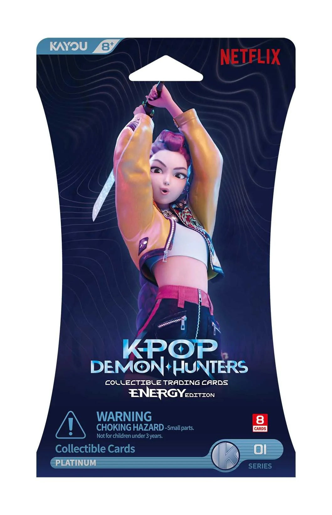 K-Pop Demon Hunters Collectible Trading Cards Energy Edition : Display de 12 boosters Platinum Série A1 - UK