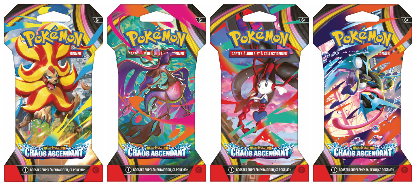 Pokémon JCC Pack de Booster cartonné ME04 Chaos Ascendant (1 Booster aléatoire) - FR