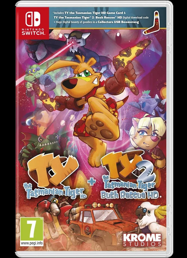 TY The Tasmanian Tiger HD + TY The Tasmanian Tiger 2 Bush Rescue HD Nintendo Switch